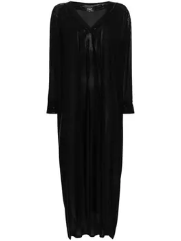 Balmain полупрозрачное платье макси, черный
