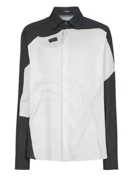 Balmain поплиновая рубашка, черный