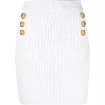 BALMAIN Повседневная короткая юбка женская белые
