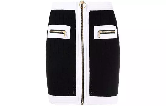 BALMAIN Повседневная короткая юбка женская черная