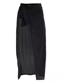 Balmain прозрачная пляжная накидка, черный