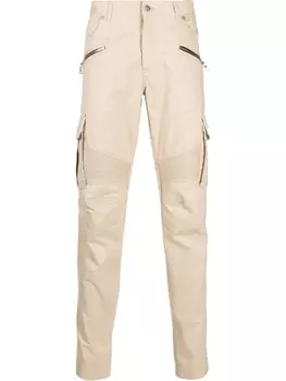 Balmain прямые брюки карго, нейтральный цвет