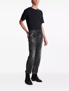 Balmain прямые джинсы средней посадки, черный