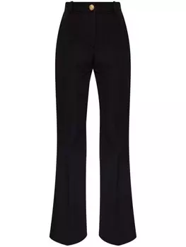 Balmain расклешенные брюки из натуральной шерсти, черный