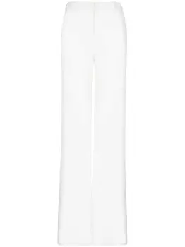 Balmain расклешенные креповые брюки, белый
