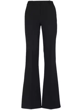 Balmain расклешенные шерстяные брюки, черный