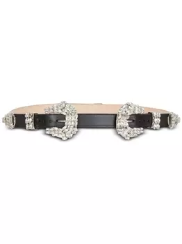 Balmain ремень Western с кристаллами, черный