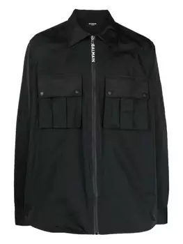 Balmain рубашка на молнии, черный