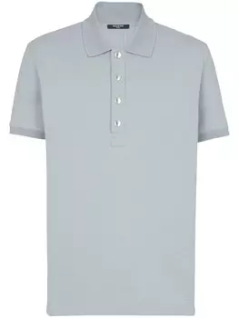 Balmain рубашка поло с короткими рукавами, синий