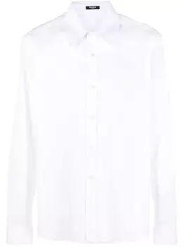 Balmain рубашка с вышитым логотипом, белый
