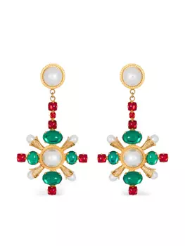 Balmain серьги-подвески Baroque, золотой