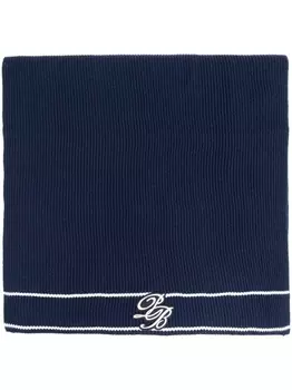 Balmain шарф с нашивкой-логотипом, синий