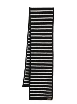 Balmain шарф в полоску, черный