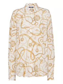 Balmain шелковая рубашка, белый