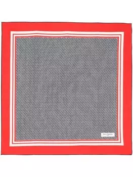 Balmain шелковый платок с монограммой, красный