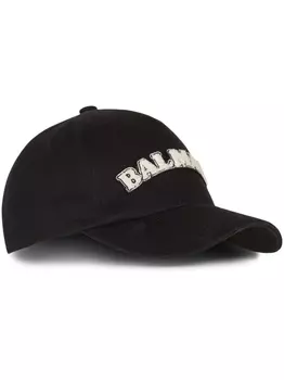 Balmain шестипанельная кепка с логотипом, черный