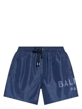 Balmain шорты для плавания с логотипом, синий