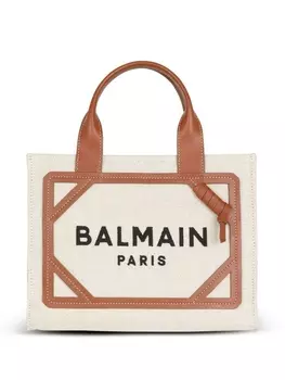 Balmain small B-Army logo tote bag, нейтральный цвет