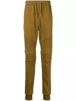 Balmain спортивные брюки из органического хлопка с логотипом, зеленый