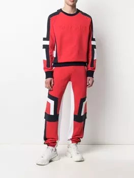 Balmain спортивные брюки с кулиской, красный