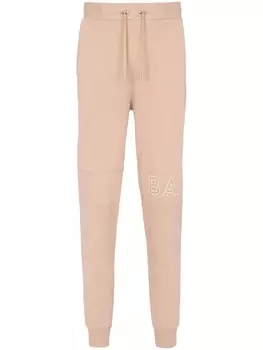 Balmain спортивные брюки с тисненым логотипом, нейтральный цвет