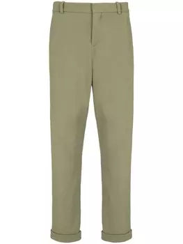 Balmain straight-leg cut chino trousers, зеленый