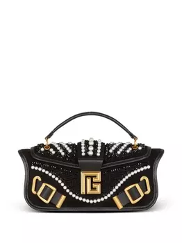 Balmain сумка-тоут Blaze Pouch с бусинами, черный