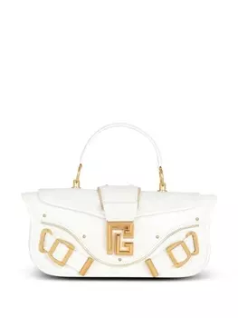 Balmain сумка-тоут Blaze с тиснением под крокодила, белый