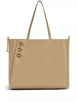Balmain сумка-тоут из кожи Emblme, коричневый