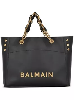 Balmain сумка-тоут с логотипом, черный