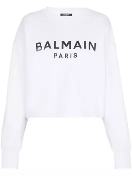 Balmain толстовка с логотипом, белый