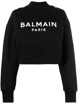 Balmain толстовка с логотипом, черный