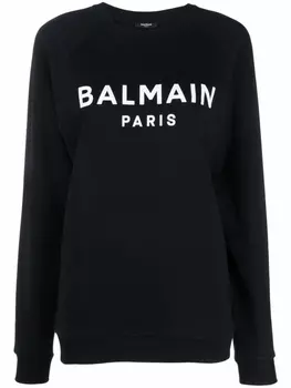 Balmain толстовка с логотипом, черный
