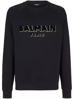 Balmain толстовка с логотипом, черный