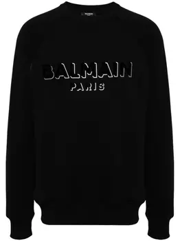 Balmain толстовка с логотипом, черный