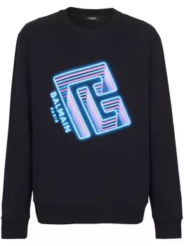 Balmain толстовка с логотипом, черный