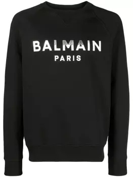 Balmain толстовка с логотипом, черный