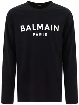 Balmain толстовка с логотипом, черный