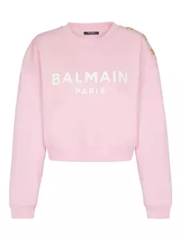 Balmain толстовка с принтом, розовый