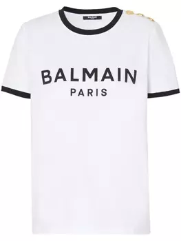 Balmain топ 3-Button с логотипом, белый