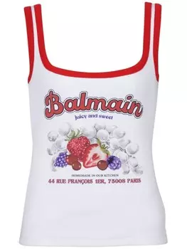 Balmain топ Balmain Fruit, белый
