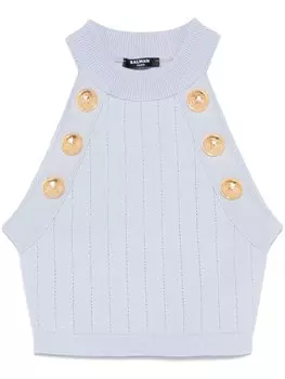 Balmain топ с пуговицами Coin, синий