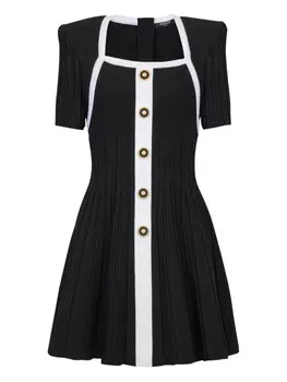 Balmain трикотажное платье мини, черный