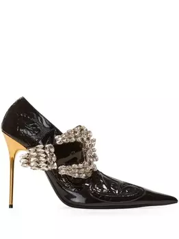 Balmain туфли Clara 95 с кристаллами, черный