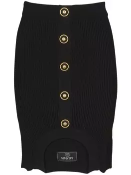 Balmain юбка Optical Illusion, черный