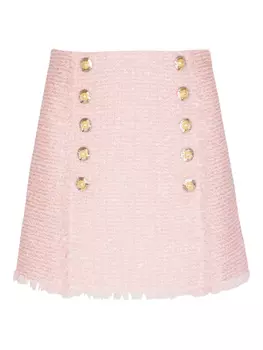 Balmain юбка с пайетками, розовый