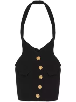 Balmain юбка с пуговицами, черный