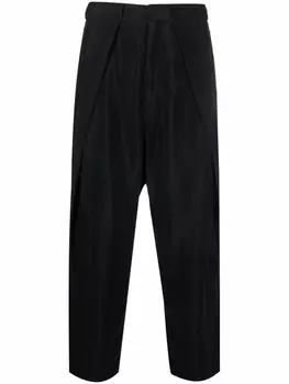 Balmain укороченные брюки с лампасами, черный