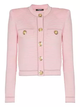 Balmain укороченный кардиган, розовый
