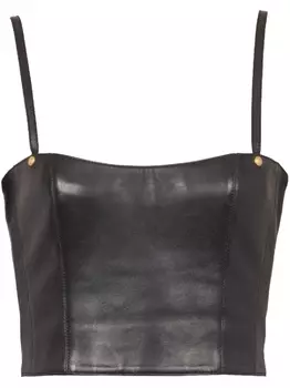 Balmain укороченный топ, черный